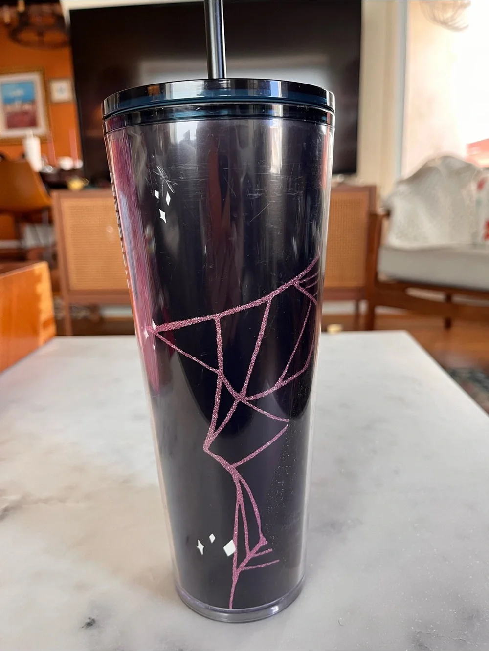 Starbucks Halloween Black Cat & Full Moon Venti Cold Cup Tumbler (24 oz)